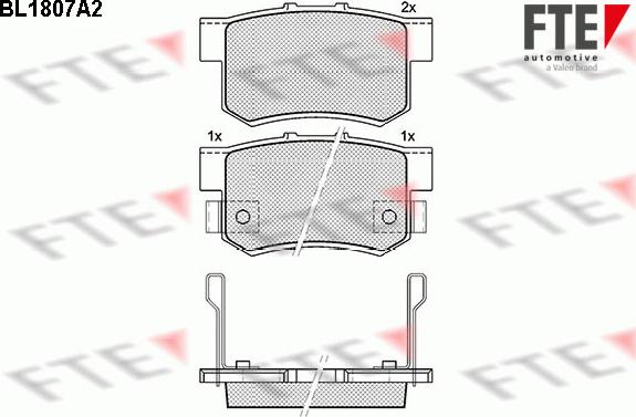 FTE BL1807A2 - Гальмівні колодки, дискові гальма autozip.com.ua