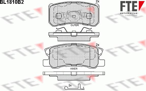 FTE 9010387 - Гальмівні колодки, дискові гальма autozip.com.ua