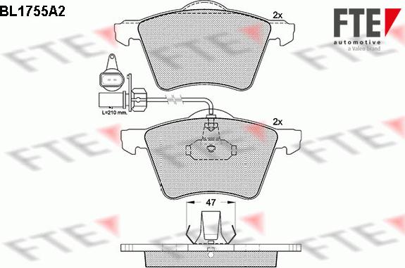 FTE 9010336 - Гальмівні колодки, дискові гальма autozip.com.ua