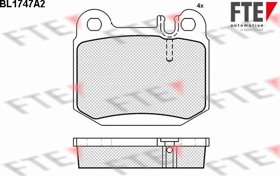 FTE 9010330 - Гальмівні колодки, дискові гальма autozip.com.ua