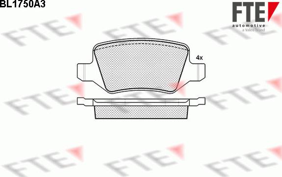 FTE 9010331 - Гальмівні колодки, дискові гальма autozip.com.ua