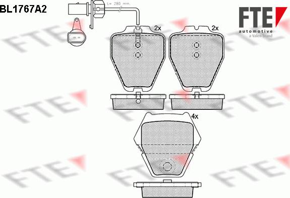 FTE 9010337 - Гальмівні колодки, дискові гальма autozip.com.ua