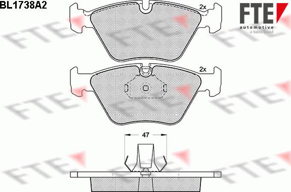 FTE 9010322 - Гальмівні колодки, дискові гальма autozip.com.ua