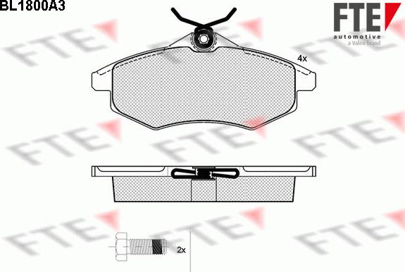 FTE BL1800A3 - Гальмівні колодки, дискові гальма autozip.com.ua