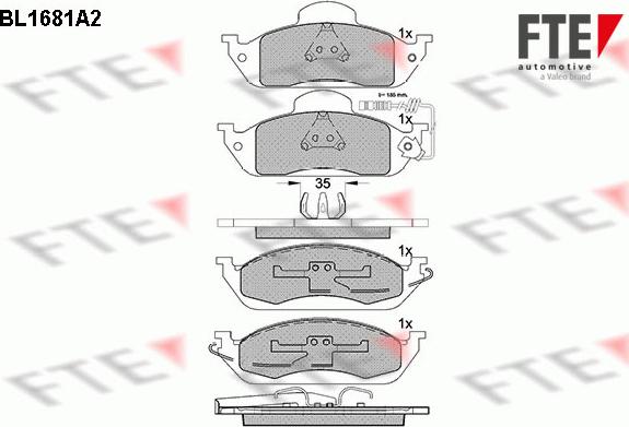 FTE 9010291 - Гальмівні колодки, дискові гальма autozip.com.ua