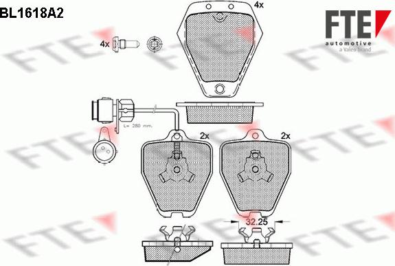 FTE 9010253 - Гальмівні колодки, дискові гальма autozip.com.ua