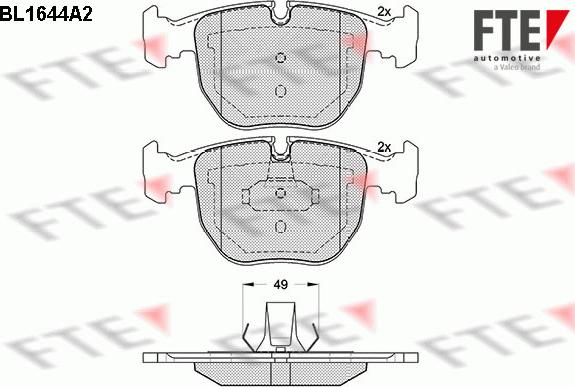 FTE 9010265 - Гальмівні колодки, дискові гальма autozip.com.ua