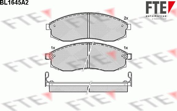 FTE BL1645A2 - Гальмівні колодки, дискові гальма autozip.com.ua