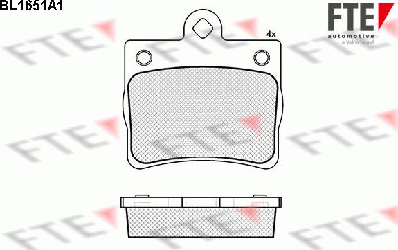 FTE 9010268 - Гальмівні колодки, дискові гальма autozip.com.ua