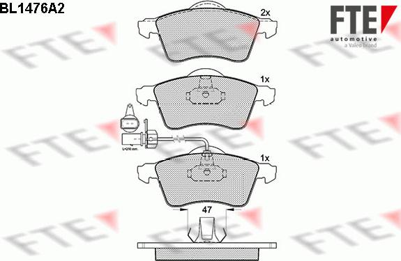 FTE 9010206 - Гальмівні колодки, дискові гальма autozip.com.ua