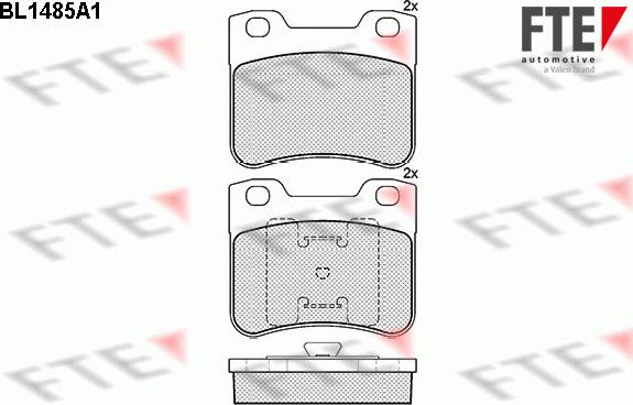 FTE BL1485A1 - Гальмівні колодки, дискові гальма autozip.com.ua