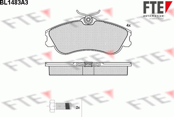 FTE BL1483A3 - Гальмівні колодки, дискові гальма autozip.com.ua