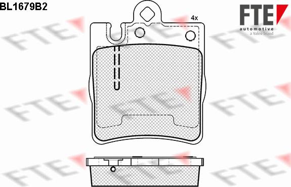 FTE 9010289 - Гальмівні колодки, дискові гальма autozip.com.ua