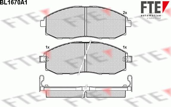 FTE 9010285 - Гальмівні колодки, дискові гальма autozip.com.ua