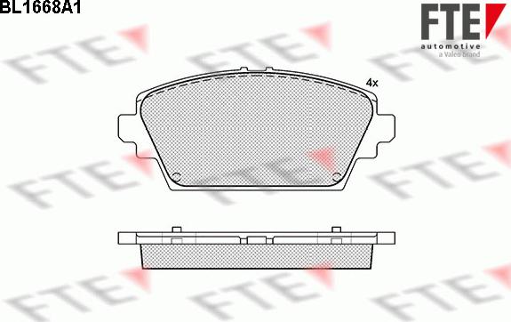 FTE 9010280 - Гальмівні колодки, дискові гальма autozip.com.ua