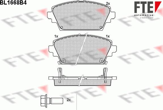 FTE 9010282 - Гальмівні колодки, дискові гальма autozip.com.ua