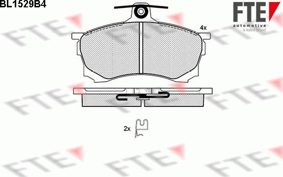 FTE 9010235 - Гальмівні колодки, дискові гальма autozip.com.ua