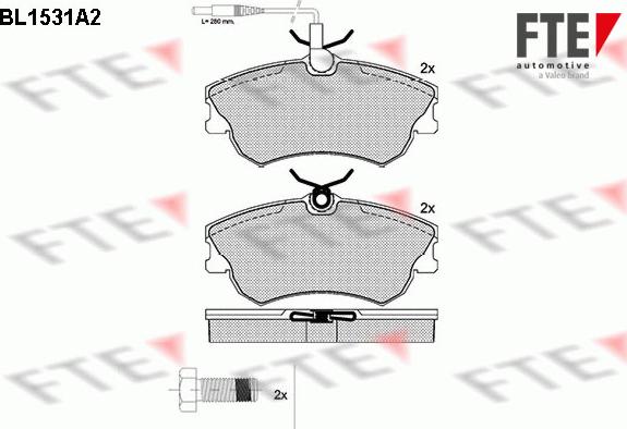 FTE 9010236 - Гальмівні колодки, дискові гальма autozip.com.ua