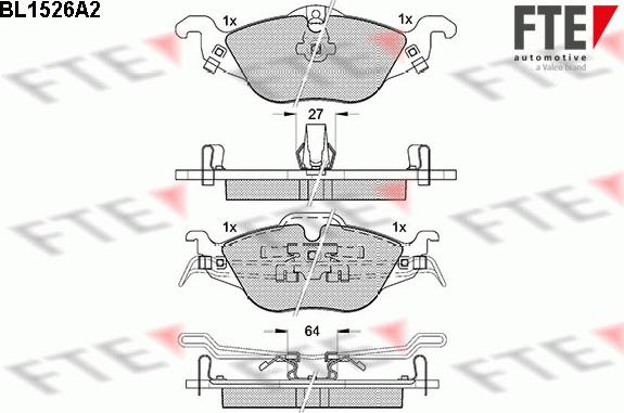 FTE 9010233 - Гальмівні колодки, дискові гальма autozip.com.ua