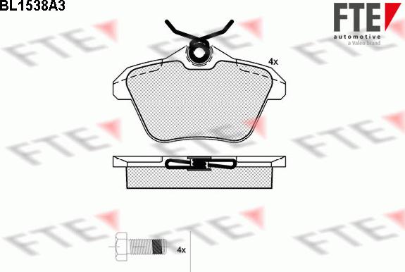 FTE 9010237 - Гальмівні колодки, дискові гальма autozip.com.ua