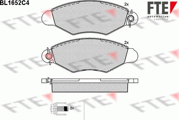 FTE 9010271 - Гальмівні колодки, дискові гальма autozip.com.ua