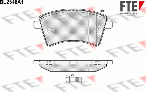 FTE 9010799 - Гальмівні колодки, дискові гальма autozip.com.ua