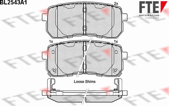 FTE BL2543A1 - Гальмівні колодки, дискові гальма autozip.com.ua