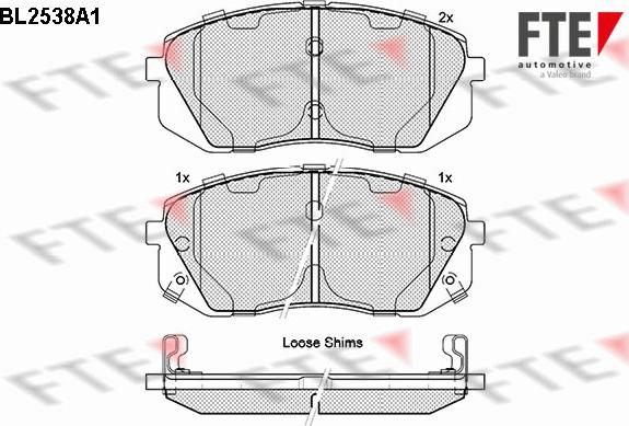 FTE 9010790 - Гальмівні колодки, дискові гальма autozip.com.ua