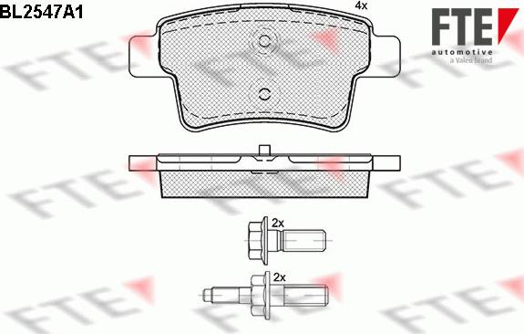 FTE BL2547A1 - Гальмівні колодки, дискові гальма autozip.com.ua