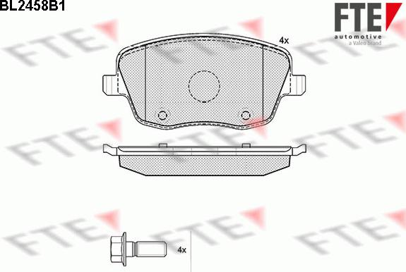 FTE BL2458B1 - Гальмівні колодки, дискові гальма autozip.com.ua