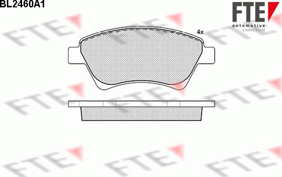 FTE 9010745 - Гальмівні колодки, дискові гальма autozip.com.ua