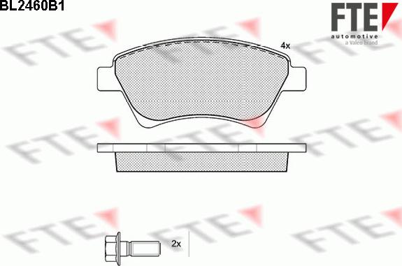 FTE 9010746 - Гальмівні колодки, дискові гальма autozip.com.ua