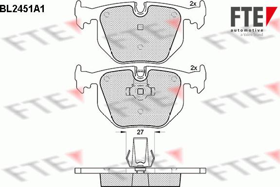 FTE 9010742 - Гальмівні колодки, дискові гальма autozip.com.ua