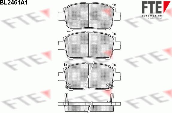 FTE 9010747 - Гальмівні колодки, дискові гальма autozip.com.ua