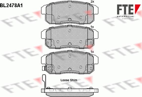 FTE 9010759 - Гальмівні колодки, дискові гальма autozip.com.ua