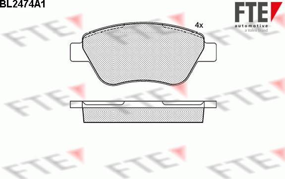 FTE 9010753 - Гальмівні колодки, дискові гальма autozip.com.ua