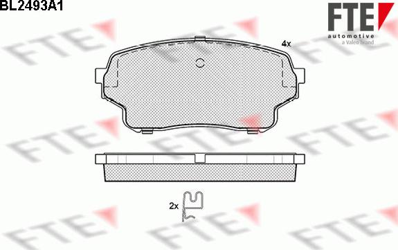 FTE 9010765 - Гальмівні колодки, дискові гальма autozip.com.ua