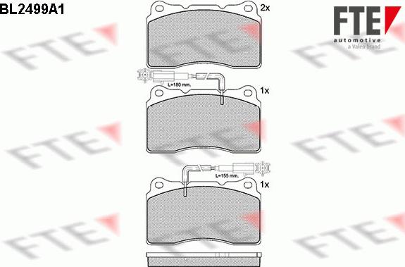 FTE 9010766 - Гальмівні колодки, дискові гальма autozip.com.ua