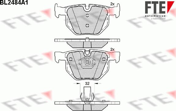 FTE 9010760 - Гальмівні колодки, дискові гальма autozip.com.ua