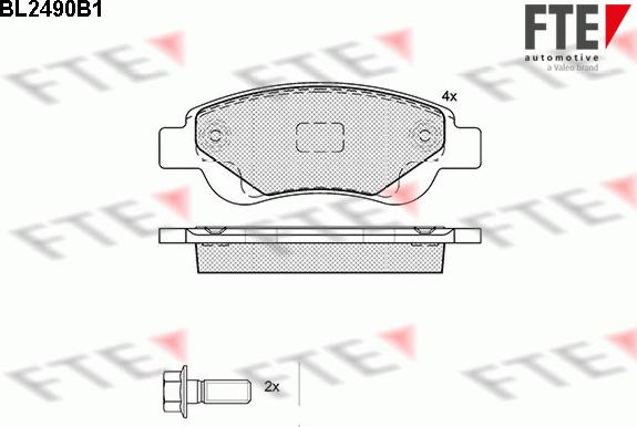 FTE BL2490B1 - Гальмівні колодки, дискові гальма autozip.com.ua