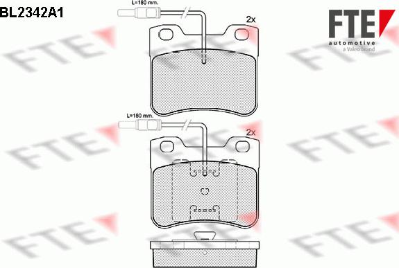 FTE BL2342A1 - Гальмівні колодки, дискові гальма autozip.com.ua