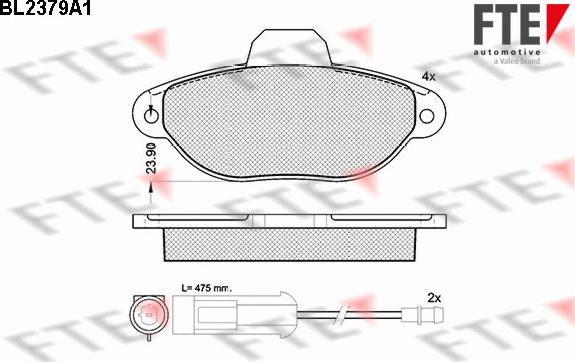 FTE 9010715 - Гальмівні колодки, дискові гальма autozip.com.ua