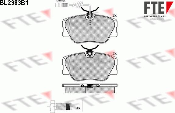 FTE BL2383B1 - Гальмівні колодки, дискові гальма autozip.com.ua