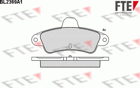 FTE 9010712 - Гальмівні колодки, дискові гальма autozip.com.ua