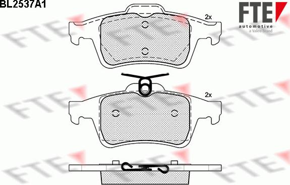 FTE BL2537A1 - Гальмівні колодки, дискові гальма autozip.com.ua