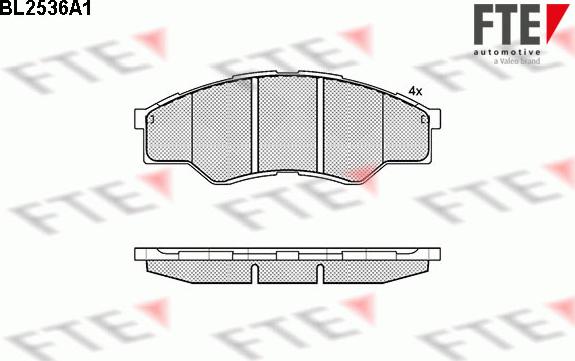 FTE 9010788 - Гальмівні колодки, дискові гальма autozip.com.ua