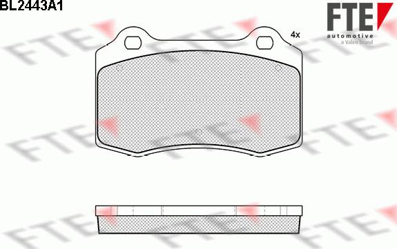 FTE BL2443A1 - Гальмівні колодки, дискові гальма autozip.com.ua