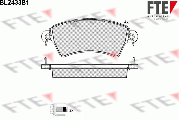 FTE BL2433B1 - Гальмівні колодки, дискові гальма autozip.com.ua