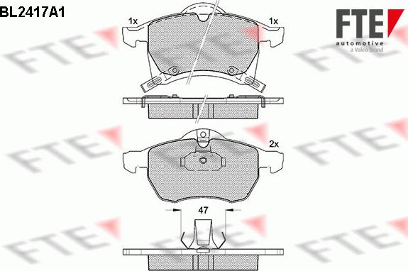 FTE BL2417A1 - Гальмівні колодки, дискові гальма autozip.com.ua