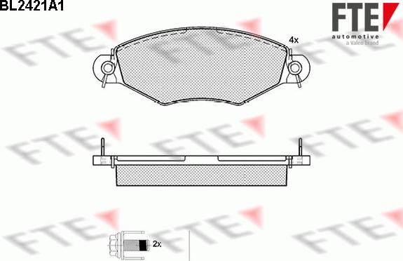 FTE BL2421A1 - Гальмівні колодки, дискові гальма autozip.com.ua